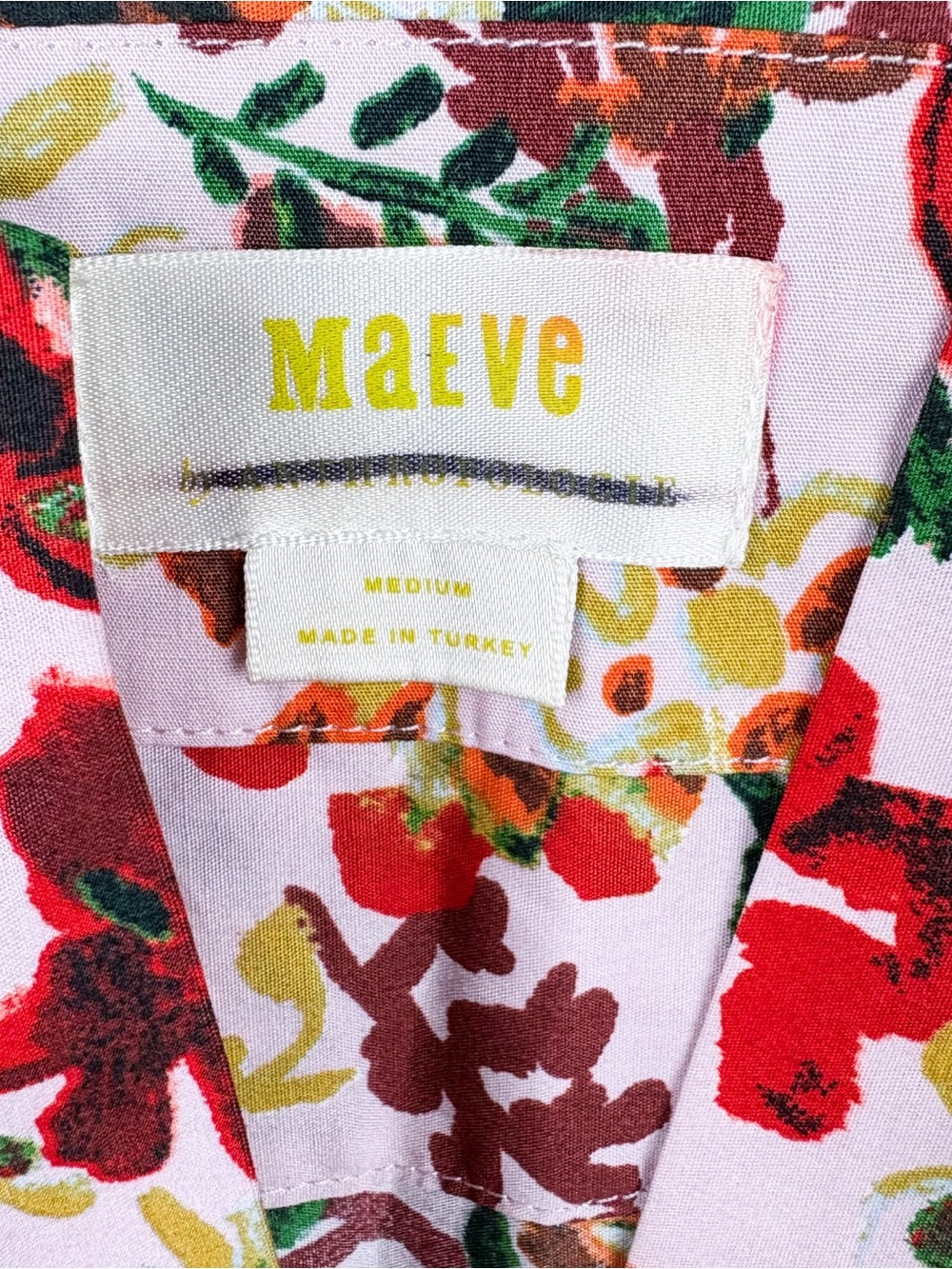 Anthropologie Maeve Somerset Maxi Dress Pink Red Green Yellow Floral 100% Cotton - Picture 4 of 6